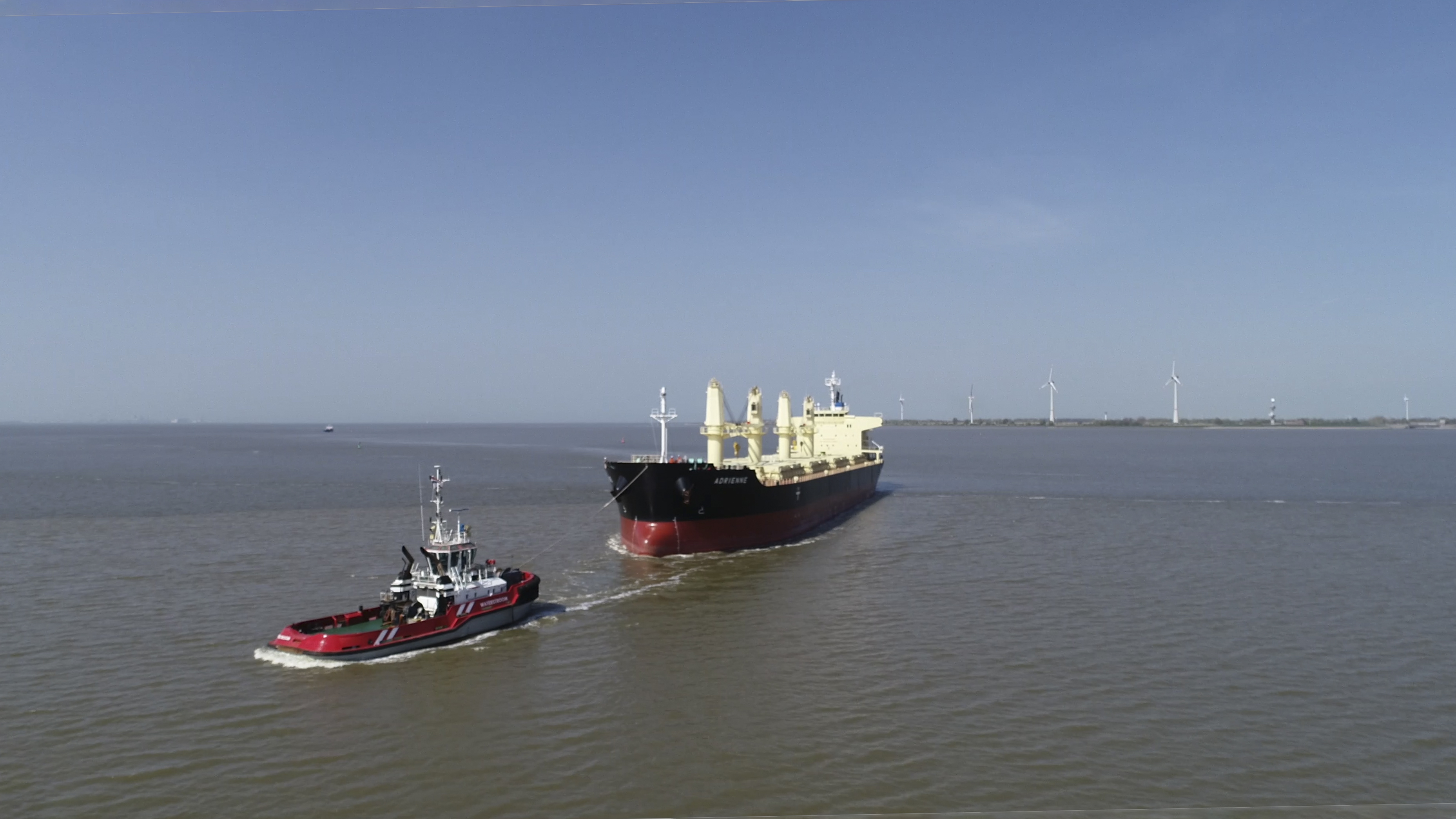 Tug assistance and agency service for MV Adrienne in the port of Delfzijl
